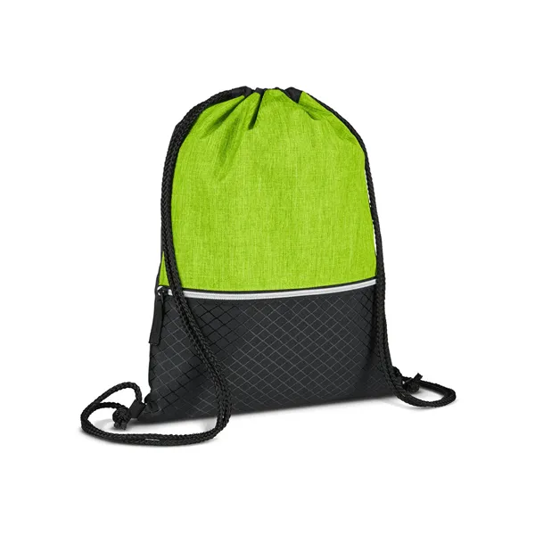 Crosshatch Heather Drawstring Backpack - Crosshatch Heather Drawstring Backpack - Image 5 of 9