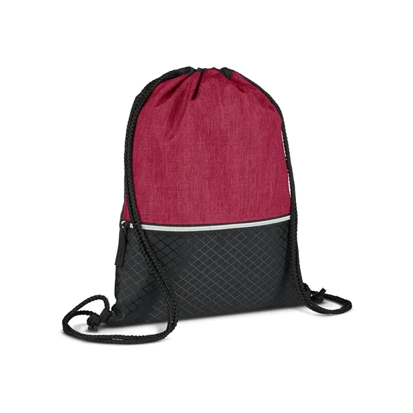 Crosshatch Heather Drawstring Backpack - Crosshatch Heather Drawstring Backpack - Image 7 of 9