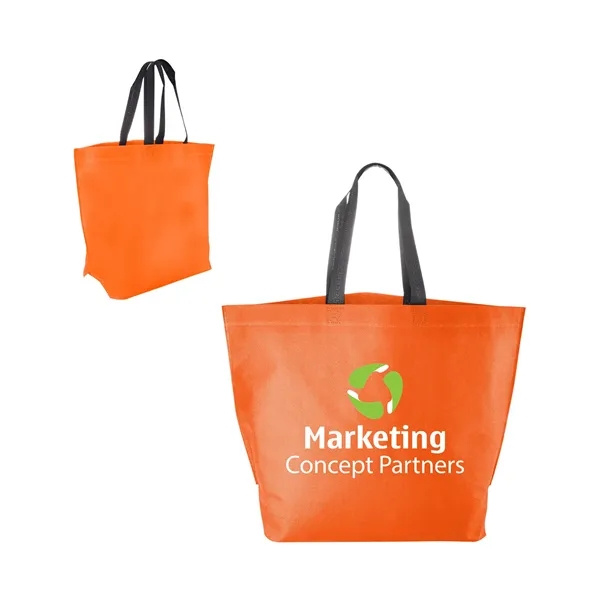 Two-Tone Heat Sealed Non-Woven Tote Bag - Two-Tone Heat Sealed Non-Woven Tote Bag - Image 2 of 6