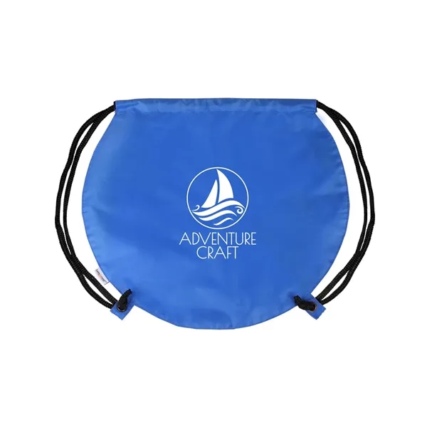 Recycled Polyester Globe Earth Drawstring Bag - Recycled Polyester Globe Earth Drawstring Bag - Image 2 of 2
