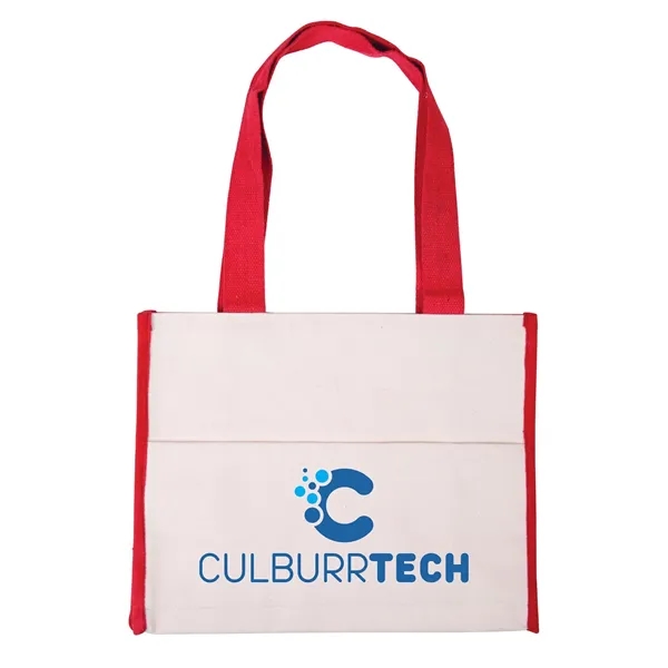 Cotton Gusset Accent Box Tote Bag - Cotton Gusset Accent Box Tote Bag - Image 2 of 5