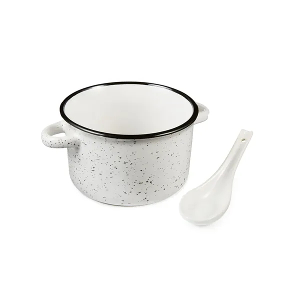 Campfire 20 oz. Ceramic Soup Bowl With Spoon - Campfire 20 oz. Ceramic Soup Bowl With Spoon - Image 1 of 11