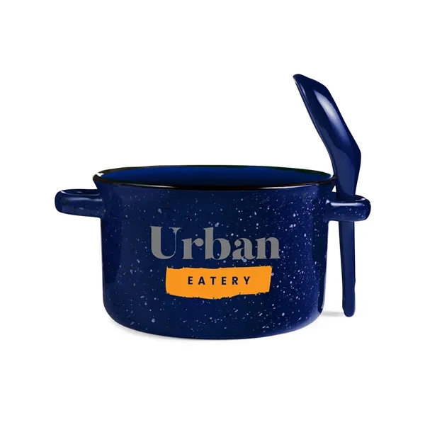 Campfire 20 oz. Ceramic Soup Bowl With Spoon - Campfire 20 oz. Ceramic Soup Bowl With Spoon - Image 4 of 11