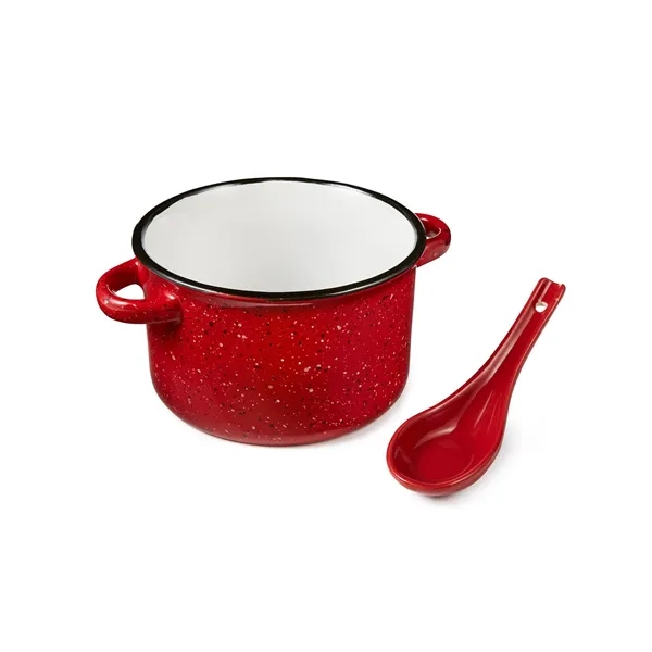 Campfire 20 oz. Ceramic Soup Bowl With Spoon - Campfire 20 oz. Ceramic Soup Bowl With Spoon - Image 8 of 11