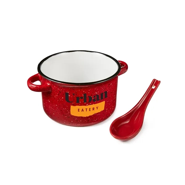 Campfire 20 oz. Ceramic Soup Bowl With Spoon - Campfire 20 oz. Ceramic Soup Bowl With Spoon - Image 9 of 11