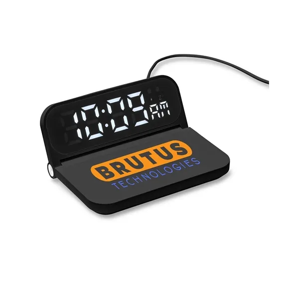 Foldable Alarm Clock & Wireless Charger - Foldable Alarm Clock & Wireless Charger - Image 2 of 5