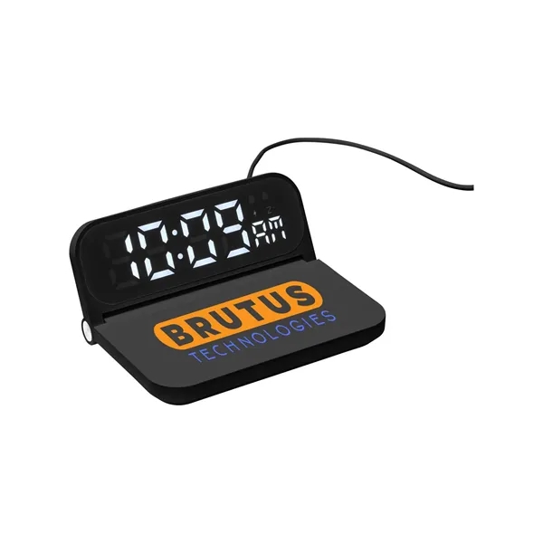 Foldable Alarm Clock & Wireless Charger - Foldable Alarm Clock & Wireless Charger - Image 3 of 5