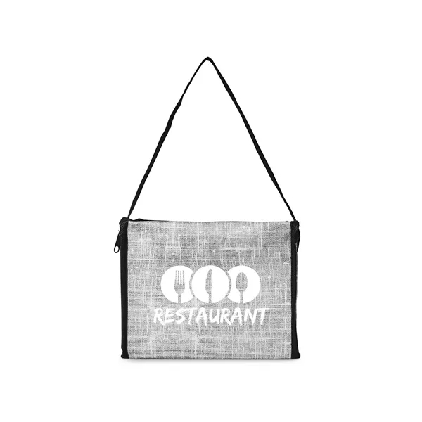 Denim Pattern Non-Woven 6-Pack Lunch Cooler Bag - Denim Pattern Non-Woven 6-Pack Lunch Cooler Bag - Image 5 of 11