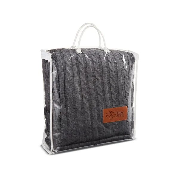 Leeman Cable Knit Sherpa Throw - Leeman Cable Knit Sherpa Throw - Image 2 of 9
