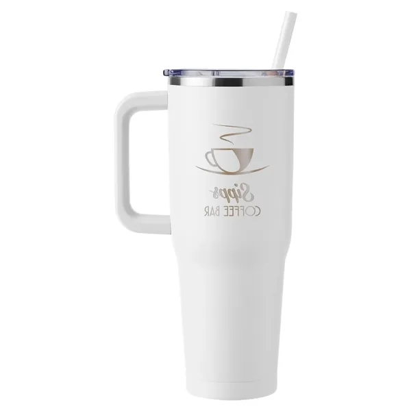 Harriton 40 oz. Vacuum Insulated Stainless Steel Travel T... - Harriton 40 oz. Vacuum Insulated Stainless Steel Travel T... - Image 4 of 40