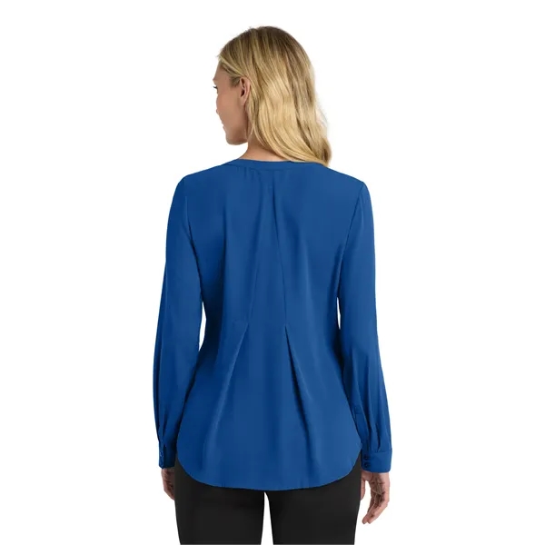 Port Authority Women's Long Sleeve Button-Front Blouse. - Port Authority Women's Long Sleeve Button-Front Blouse. - Image 11 of 14