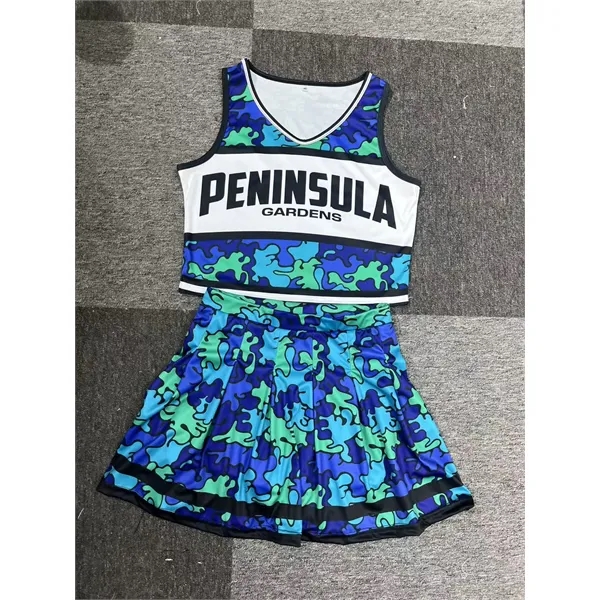 Cheerleader uniform with Sleevless Croptop and Skirt - Cheerleader uniform with Sleevless Croptop and Skirt - Image 5 of 6