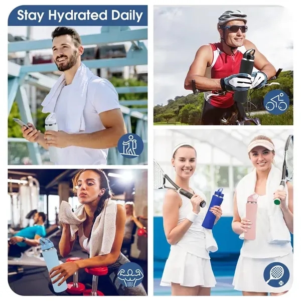 Leakproof Premium Stainless Steel Water Bottles 4 Sizes - Leakproof Premium Stainless Steel Water Bottles 4 Sizes - Image 3 of 4
