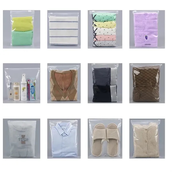Clear PE Zipper Bags with Slide Closure - Clear PE Zipper Bags with Slide Closure - Image 2 of 2