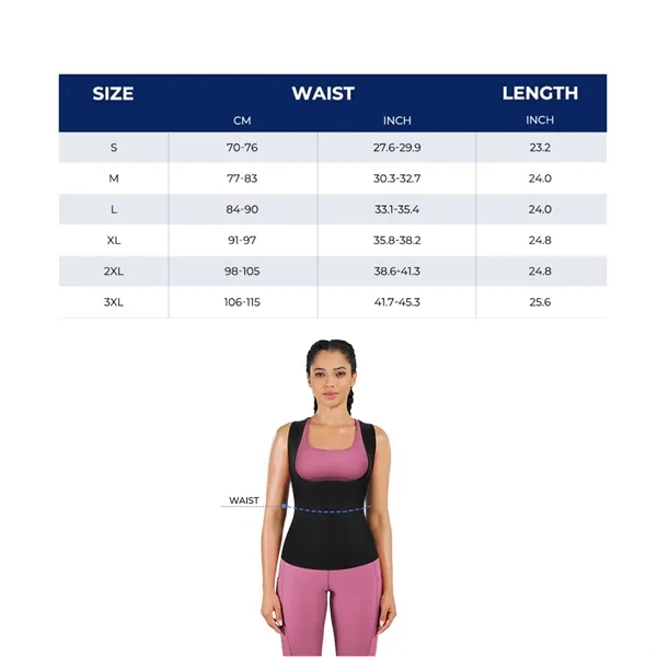 Women's Neoprene Slimming Tank Top for Workout - Women's Neoprene Slimming Tank Top for Workout - Image 5 of 5