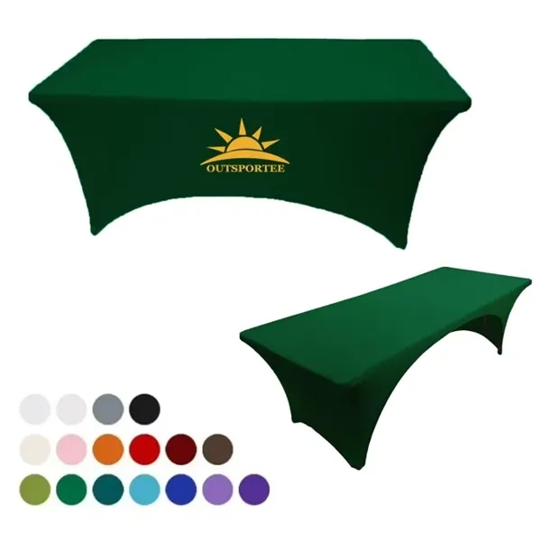 6ft Stretch Table Cover Wrap Fitted Tablecloth - 6ft Stretch Table Cover Wrap Fitted Tablecloth - Image 0 of 6