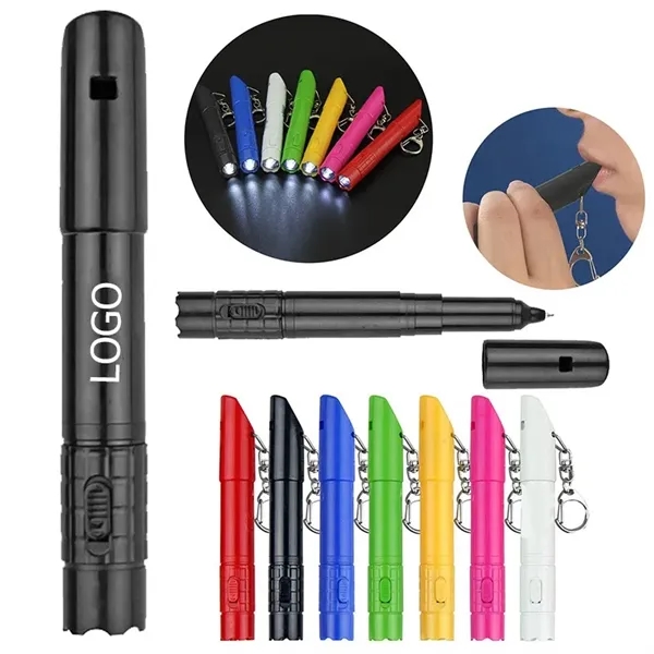 Multi Function Led Light Whistle Ballpoint Pen - Multi Function Led Light Whistle Ballpoint Pen - Image 0 of 3