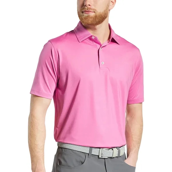 FootJoy Tonal Dot Print Lisle Polo - Athletic Fit - FootJoy Tonal Dot Print Lisle Polo - Athletic Fit - Image 3 of 5