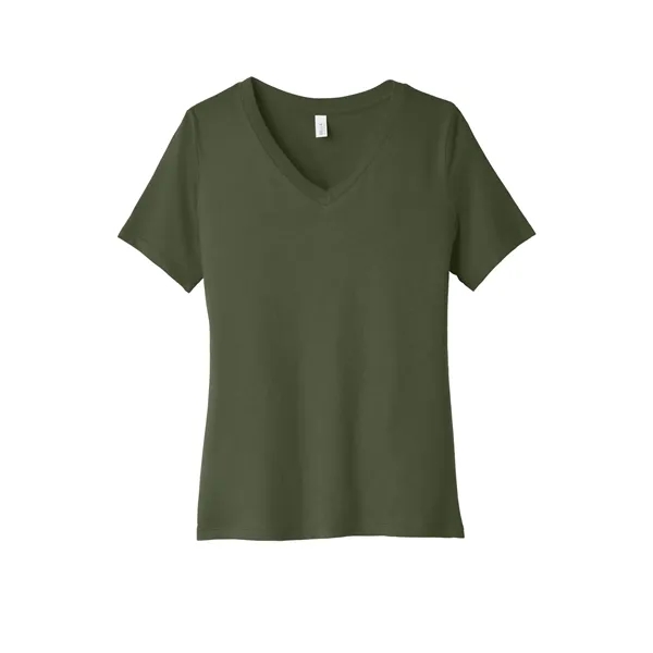 BELLA+CANVAS Women's Relaxed Jersey Short Sleeve V-Neck Tee. - BELLA+CANVAS Women's Relaxed Jersey Short Sleeve V-Neck Tee. - Image 3 of 35