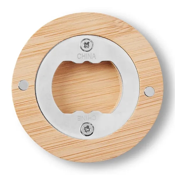 Bamboo Bottle Opener With Magnet - Bamboo Bottle Opener With Magnet - Image 1 of 4