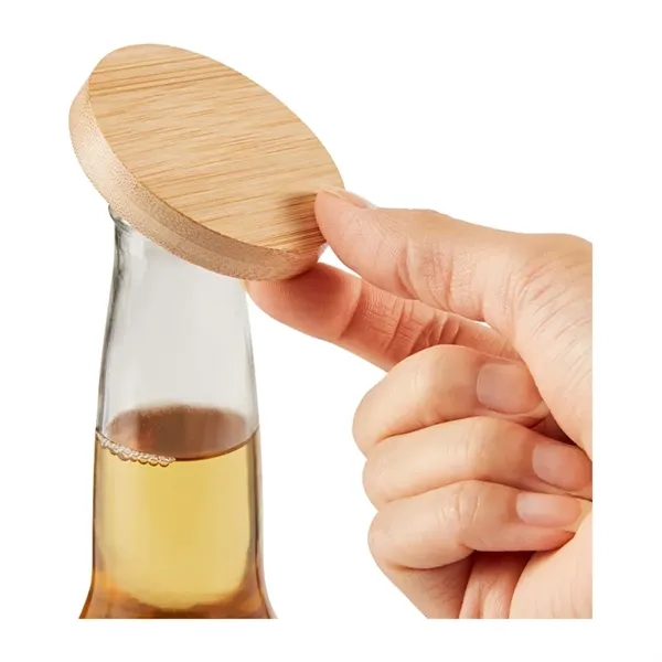 Bamboo Bottle Opener With Magnet - Bamboo Bottle Opener With Magnet - Image 2 of 4