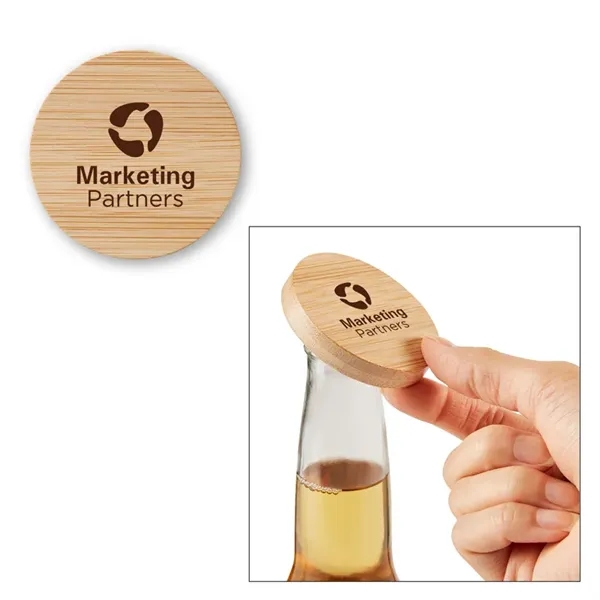 Bamboo Bottle Opener With Magnet - Bamboo Bottle Opener With Magnet - Image 0 of 4