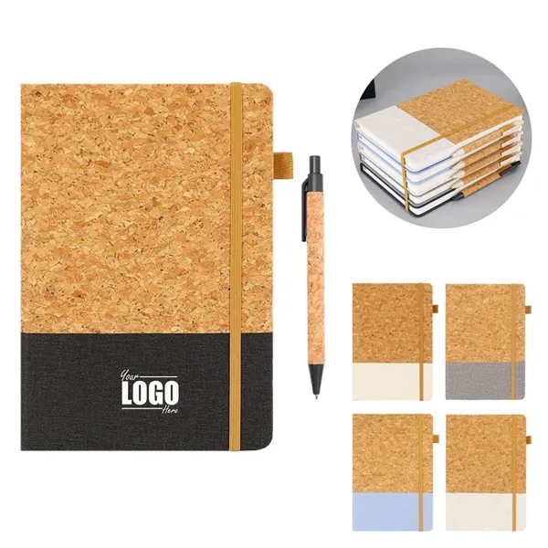 A5 Cork Journal Notebook & Pen Set - A5 Cork Journal Notebook & Pen Set - Image 0 of 4