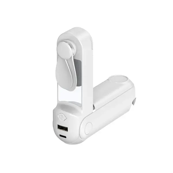 5 in 1 Portable Handheld Fan with Power Bank Mirror - 5 in 1 Portable Handheld Fan with Power Bank Mirror - Image 4 of 5