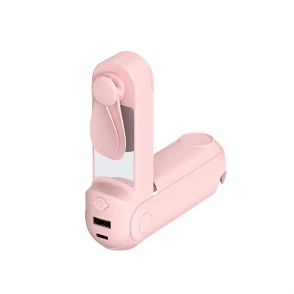 5 in 1 Portable Handheld Fan with Power Bank Mirror - 5 in 1 Portable Handheld Fan with Power Bank Mirror - Image 5 of 5