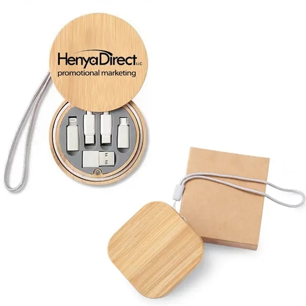 6 in 1 Bamboo Charging Cable Set - 6 in 1 Bamboo Charging Cable Set - Image 1 of 7