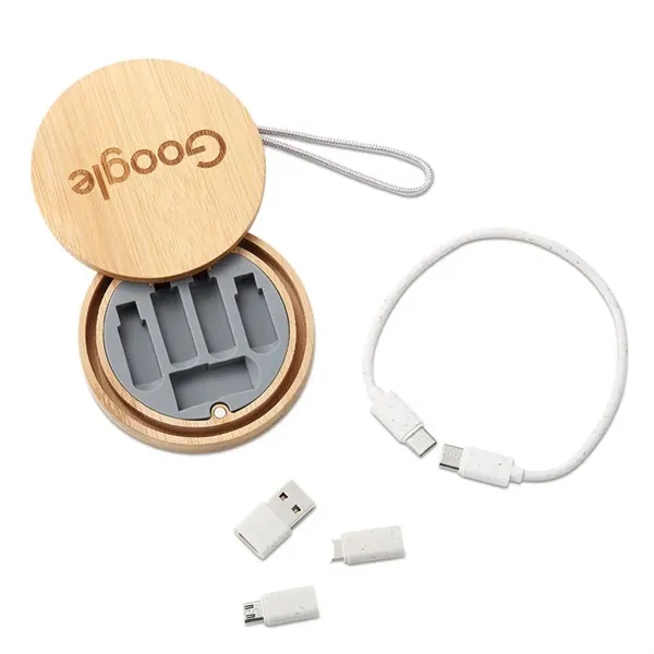 6 in 1 Bamboo Charging Cable Set - 6 in 1 Bamboo Charging Cable Set - Image 3 of 7