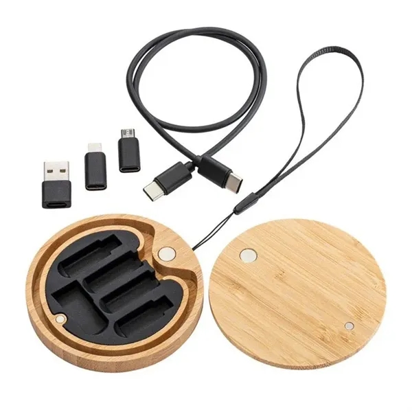 6 in 1 Bamboo Charging Cable Set - 6 in 1 Bamboo Charging Cable Set - Image 5 of 7