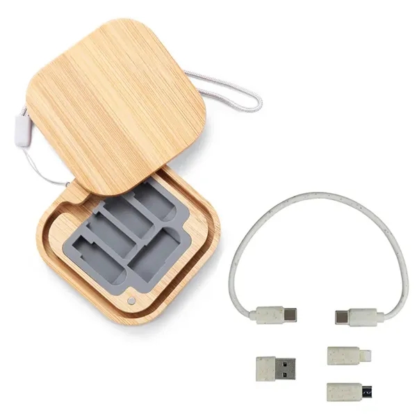 6 in 1 Bamboo Charging Cable Set - 6 in 1 Bamboo Charging Cable Set - Image 7 of 7