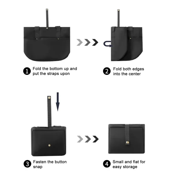 Foldable Tote Bag With Zipper and Top Handle - Foldable Tote Bag With Zipper and Top Handle - Image 2 of 4