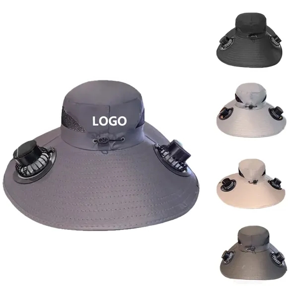 Solar Fan Sunshade Hat - Solar Fan Sunshade Hat - Image 0 of 4