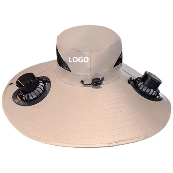 Solar Fan Sunshade Hat - Solar Fan Sunshade Hat - Image 1 of 4