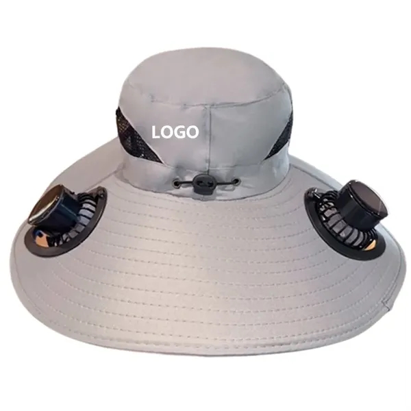 Solar Fan Sunshade Hat - Solar Fan Sunshade Hat - Image 3 of 4