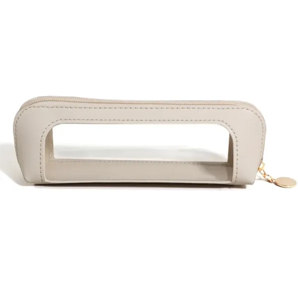 Large Capacity Waterproof Transparent PU Zipper Pencil Case - Large Capacity Waterproof Transparent PU Zipper Pencil Case - Image 0 of 4