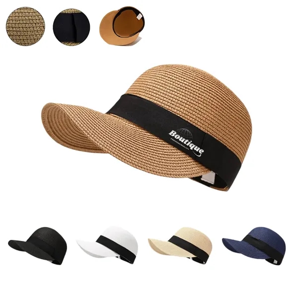 Unisex Straw Sun Hat Visor for Beach Vacation - Unisex Straw Sun Hat Visor for Beach Vacation - Image 0 of 3