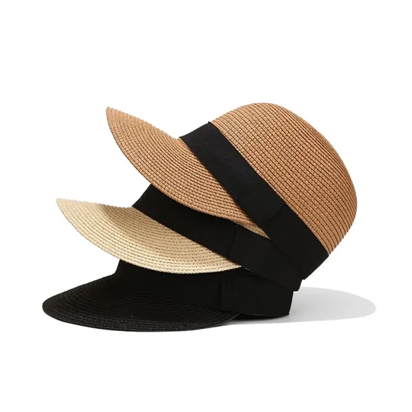 Unisex Straw Sun Hat Visor for Beach Vacation - Unisex Straw Sun Hat Visor for Beach Vacation - Image 2 of 3