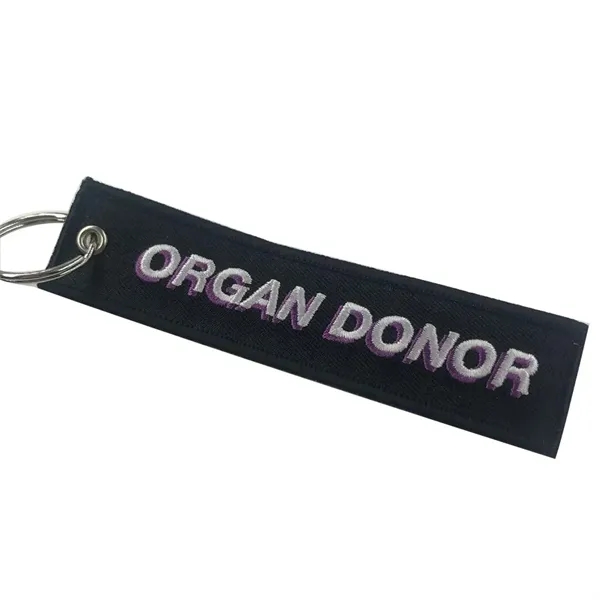 Custom Embroidery Fabric Tags with Logo - Custom Embroidery Fabric Tags with Logo - Image 1 of 5