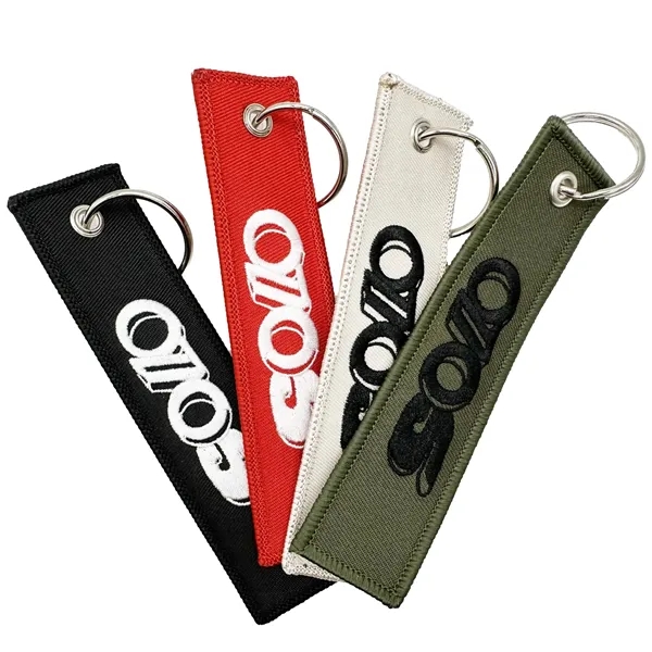 Custom Embroidery Fabric Tags with Logo - Custom Embroidery Fabric Tags with Logo - Image 2 of 5