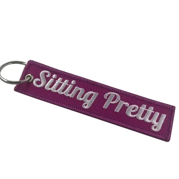 Custom Embroidery Fabric Tags with Logo - Custom Embroidery Fabric Tags with Logo - Image 3 of 5