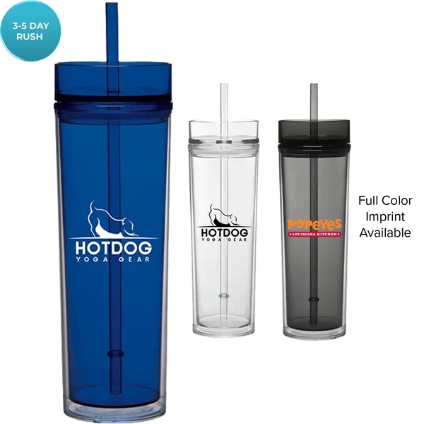16 oz  Tumbler with Straw - 16 oz  Tumbler with Straw - Image 0 of 5