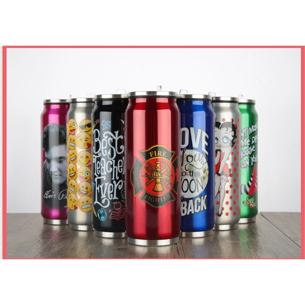 17oz Stainless Steel Flask Vacuum Insulated Beer Can - 17oz Stainless Steel Flask Vacuum Insulated Beer Can - Image 1 of 3