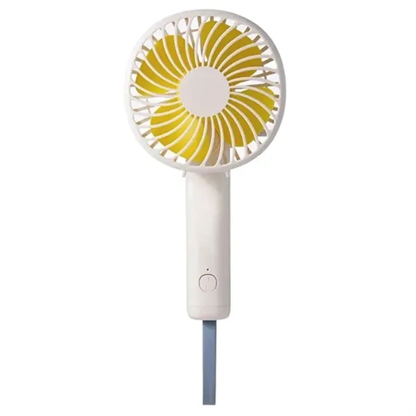 Portable Handheld Mini Fan with USB Lanyard - Portable Handheld Mini Fan with USB Lanyard - Image 4 of 4
