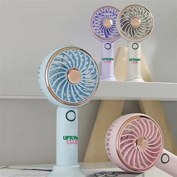 Simple LED and Handheld USB Rechargeable Fan - Simple LED and Handheld USB Rechargeable Fan - Image 6 of 7
