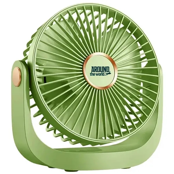 5-Speed Portable Rechargeable Desk Fan with Cover - 5-Speed Portable Rechargeable Desk Fan with Cover - Image 1 of 4