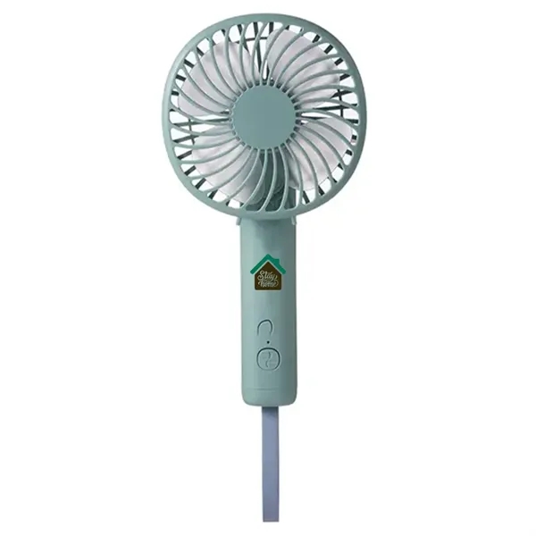 Portable Handheld Mini Fan with USB Lanyard - Portable Handheld Mini Fan with USB Lanyard - Image 1 of 4