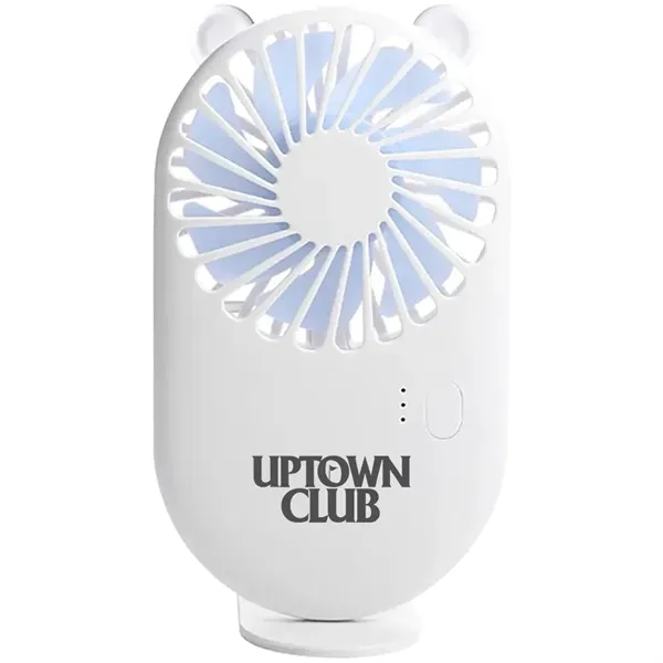 Cute Portable Mini Handheld Fan with Base - Cute Portable Mini Handheld Fan with Base - Image 3 of 4